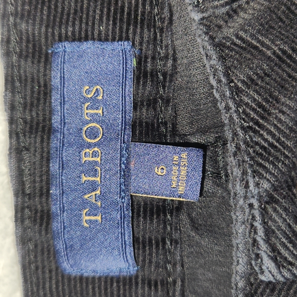 TALBOTS WOMENS BLACK CORDUROY JEANS  SIZE 6 - Picture 4 of 13